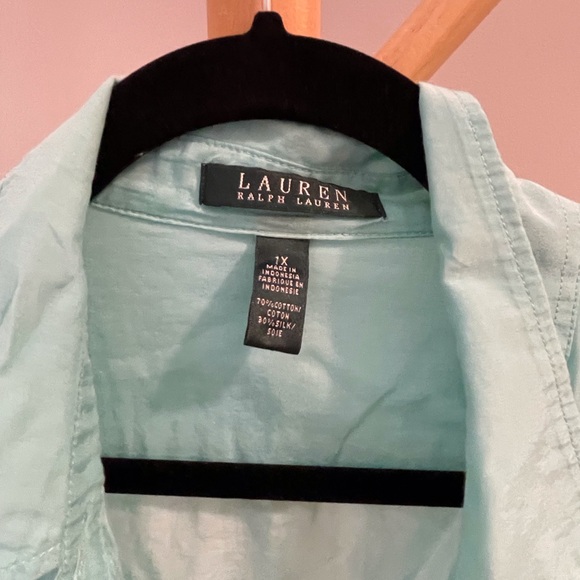 Ralph Lauren Teal Blue Double Pocket Shirt - Picture 2 of 6